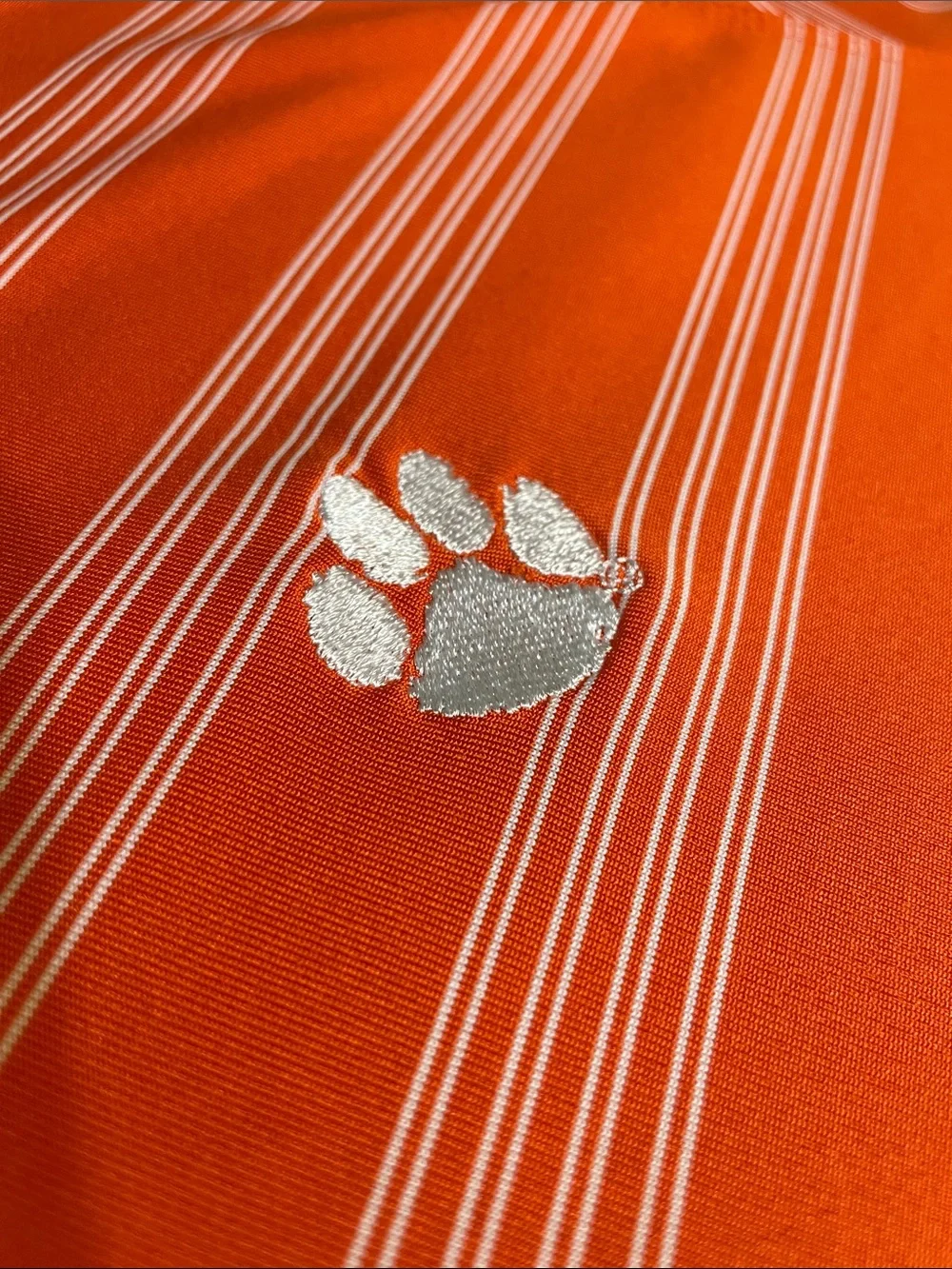 Men's Nike Clemson Tour Performance Premium Golf Polo Orange Size Large